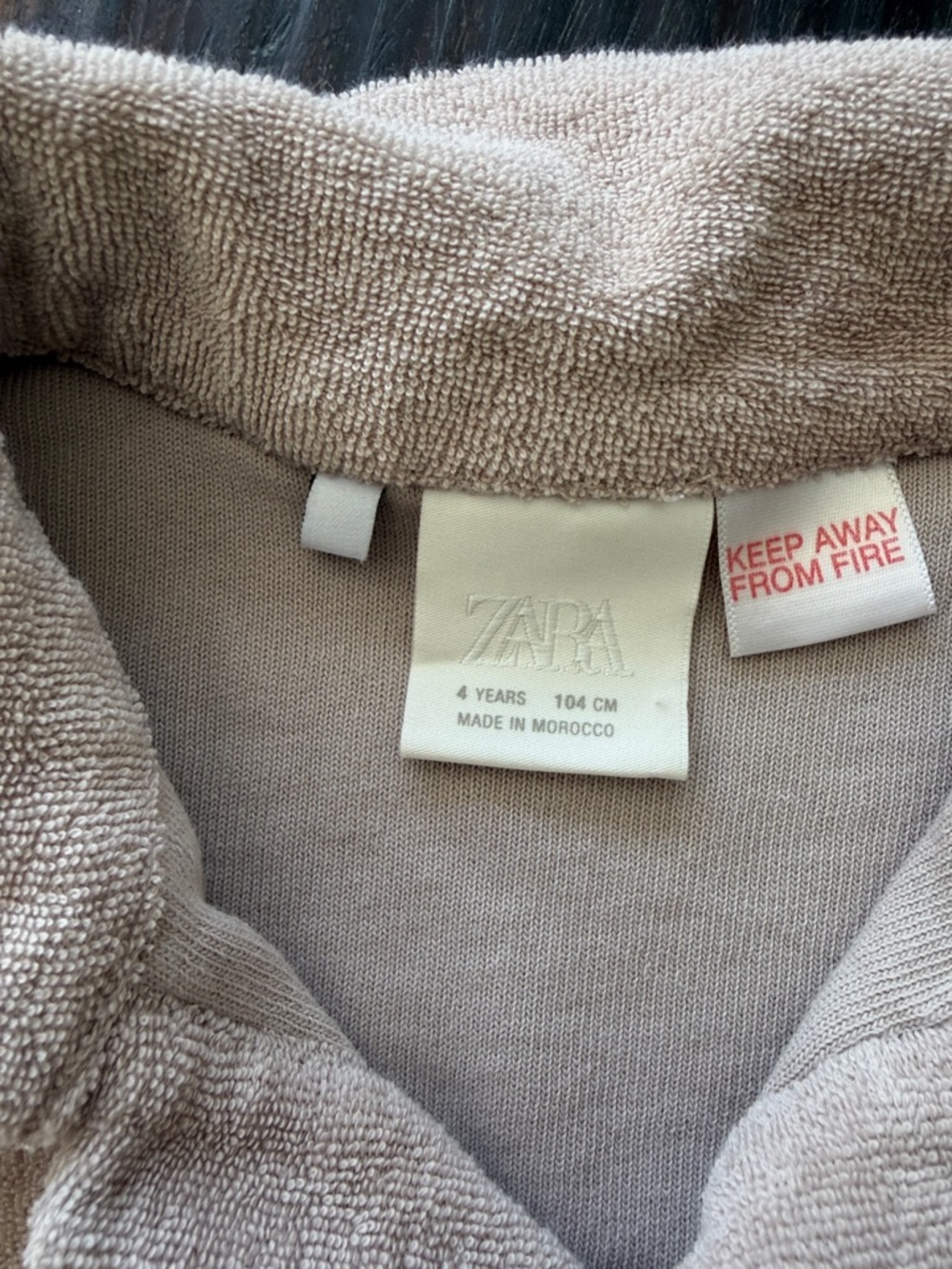 Zara cosy Terry Polo Top & Shorts Set - Taupe - Picture 3 of 10